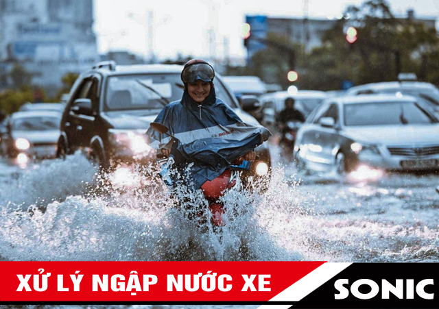 Cách xử lý xe Honda Sonic bị ngập nước chết máy mùa mưa